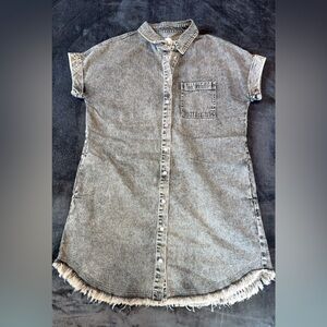 Bluivy Black Denim Button Dress